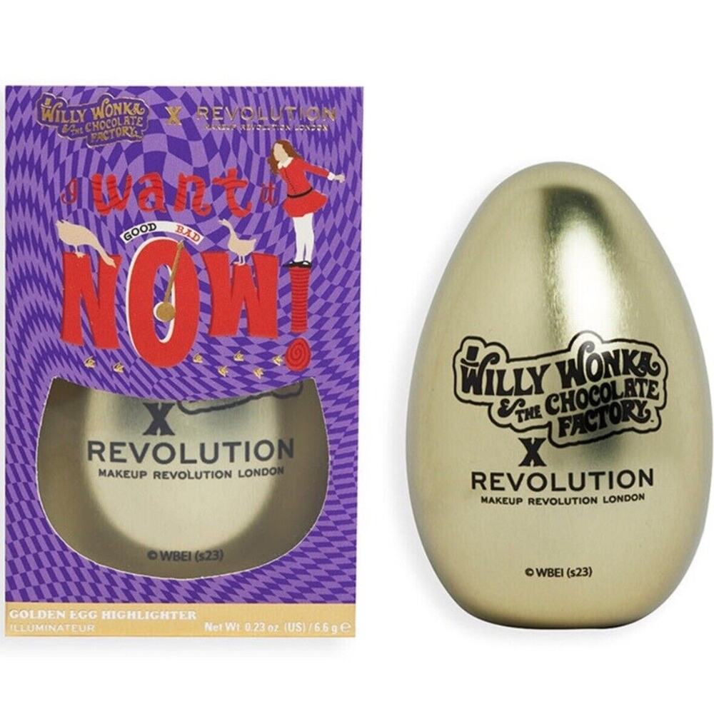 Makeup Revolution x Willy Wonka ~ Golden Egg Highlighter ~ I Want It Now ~ BNIB